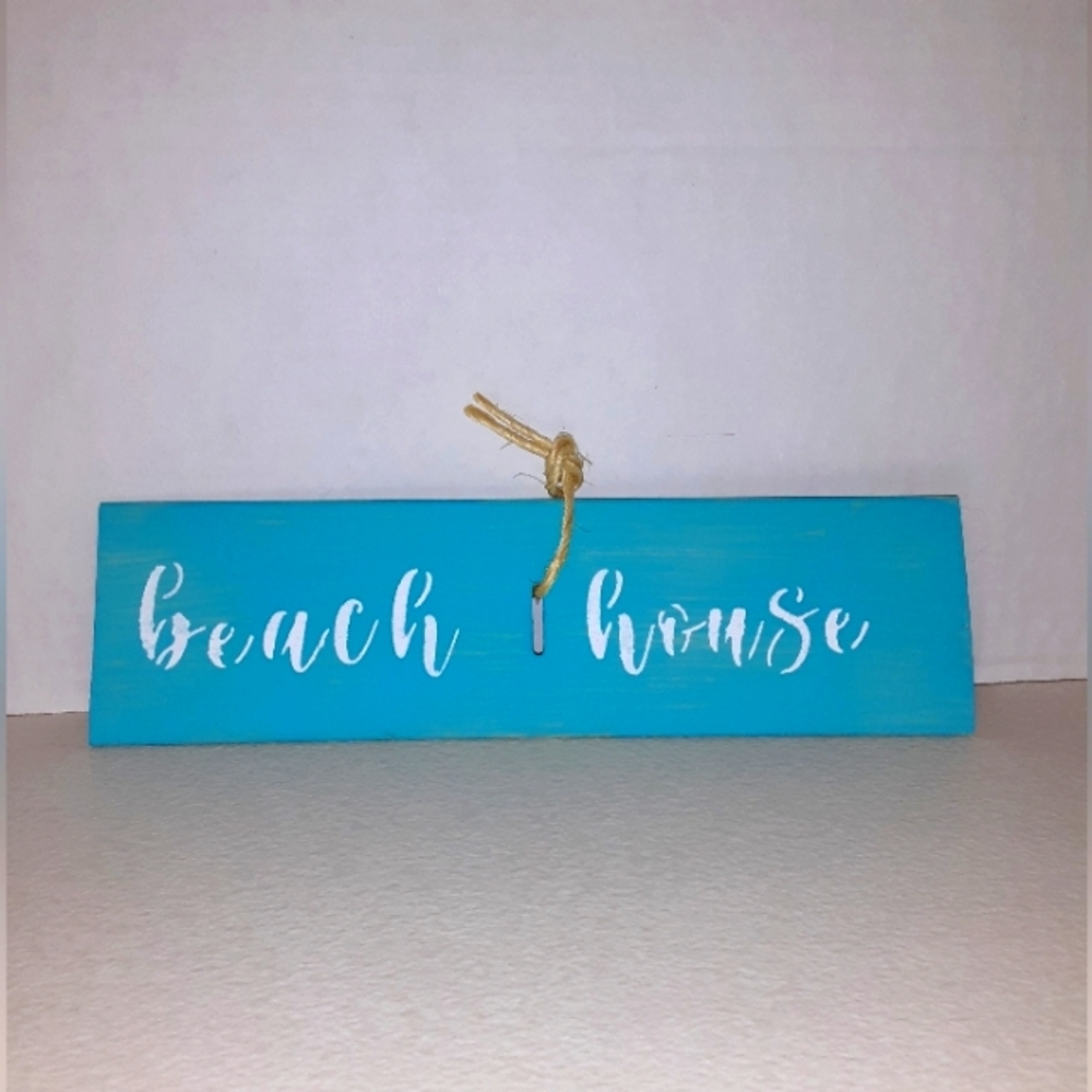 🌞BEACH HOUSE HANDMADE SIGN